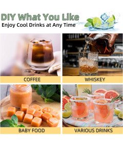 Zestaw 4 Foremek Do Lodu z Pokrywkami 84 Kostki Lodu w Kształcie Serc Cyfr