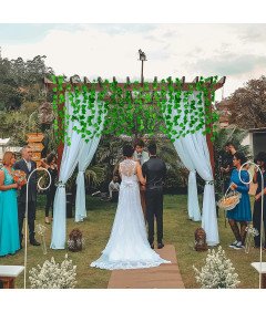 Girlanda Solarna LED Liście Bluszcz Łańcuch Świetlny 2 m 20 Diod LED