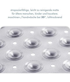 TranquilBeauty Kwadratowa Mata Prysznicowa Antypoślizgowa 54x54cm Fioletowa