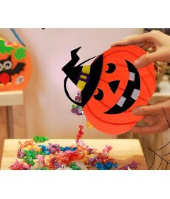 Zestaw Halloweenowych Torebek na Cukierki w Kształcie Dyni 3 sztuki