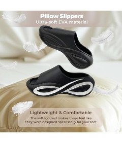 Sandały Klapki unisex wysokiej jakości materiał EVA czarne 44-45