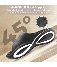 Sandały Klapki unisex wysokiej jakości materiał EVA czarne 44-45