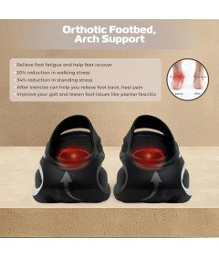 Sandały Klapki unisex wysokiej jakości materiał EVA czarne 44-45