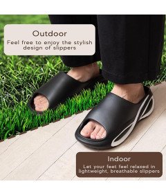 Sandały Klapki unisex wysokiej jakości materiał EVA czarne 44-45