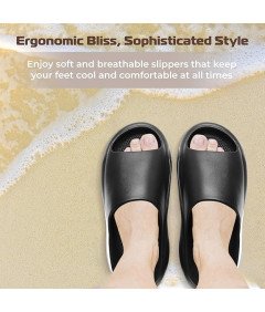 Sandały Klapki unisex wysokiej jakości materiał EVA czarne 44-45