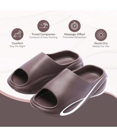 Sandały Klapki Unisex materiał EVA brązowe rozmiar 36-37
