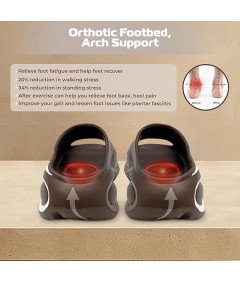 Sandały Klapki unisex materiał EVA brązowe rozmiar 40-41