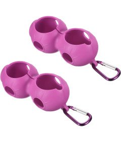 Silikonowy Chwytak do Piłek Golfowych Zestaw 2 Sztuk Róż-Czerwony