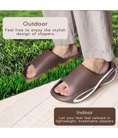 Sandały Klapki unisex materiał EVA brązowe rozmiar 40-41