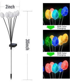 ZEWETO Lampki świąteczne Lampy Solarne do Ogrodu 4 Sztuki