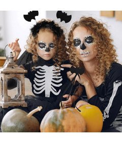 Dziewczęcy Kostium Nietoperza Zestaw 4 Elementy Czarny na Halloween