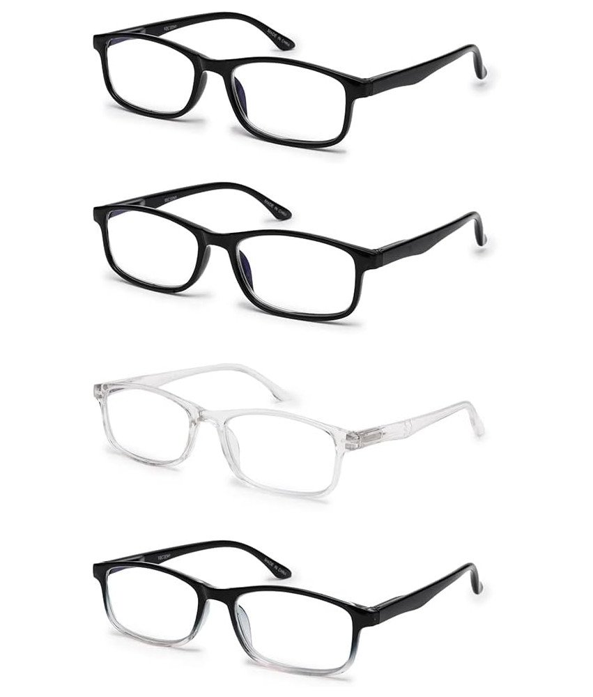 Očala za branje s filtrom modre svetlobe 4 kosi Zoom 2x