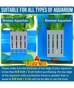 Borlech Akvarijsko držalo za rastline, komplet 4 kosov sive barve