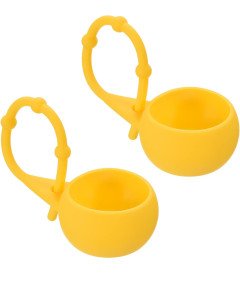 Silikonowy Chwytak do Piłek Golfowych z Breloczkiem –  Żółty