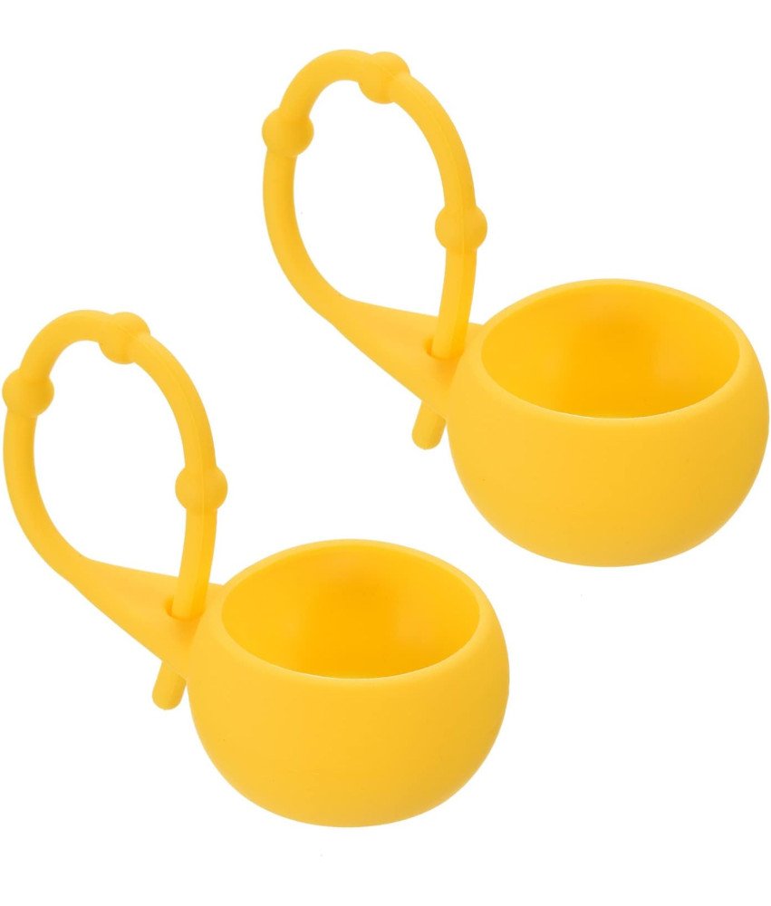 Silikonowy Chwytak do Piłek Golfowych z Breloczkiem –  Żółty