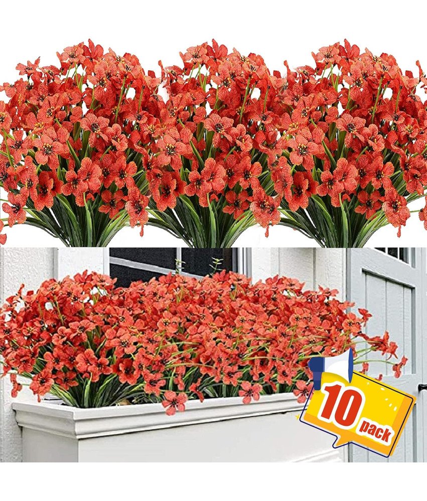 Umetne rože za dekoracijo 10 šopkov rdeče svile