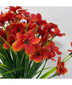 Umetne rože za dekoracijo 10 šopkov rdeče svile