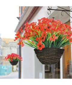 Umetne rože za dekoracijo 10 šopkov rdeče svile