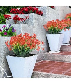 Umetne rože za dekoracijo 10 šopkov rdeče svile