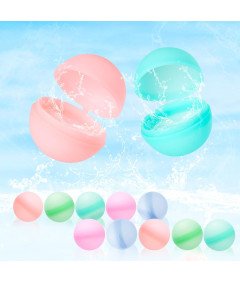 Balony Wodne Wielokrotnego Użytku 10 sztuk Silikonowe Kolorowe