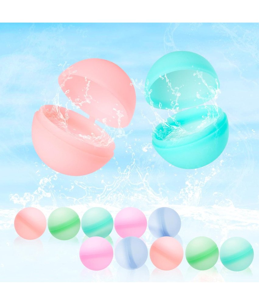 Balony Wodne Wielokrotnego Użytku 10 sztuk Silikonowe Kolorowe