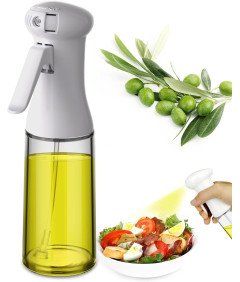 Rozpylacz do Oleju Biały z Grubego Szkła Pojemność 200ml Do Frytownic