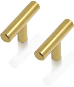 Probrico Uchwyty meblowe 50mm w kształcie litery T 5 sztuk złote