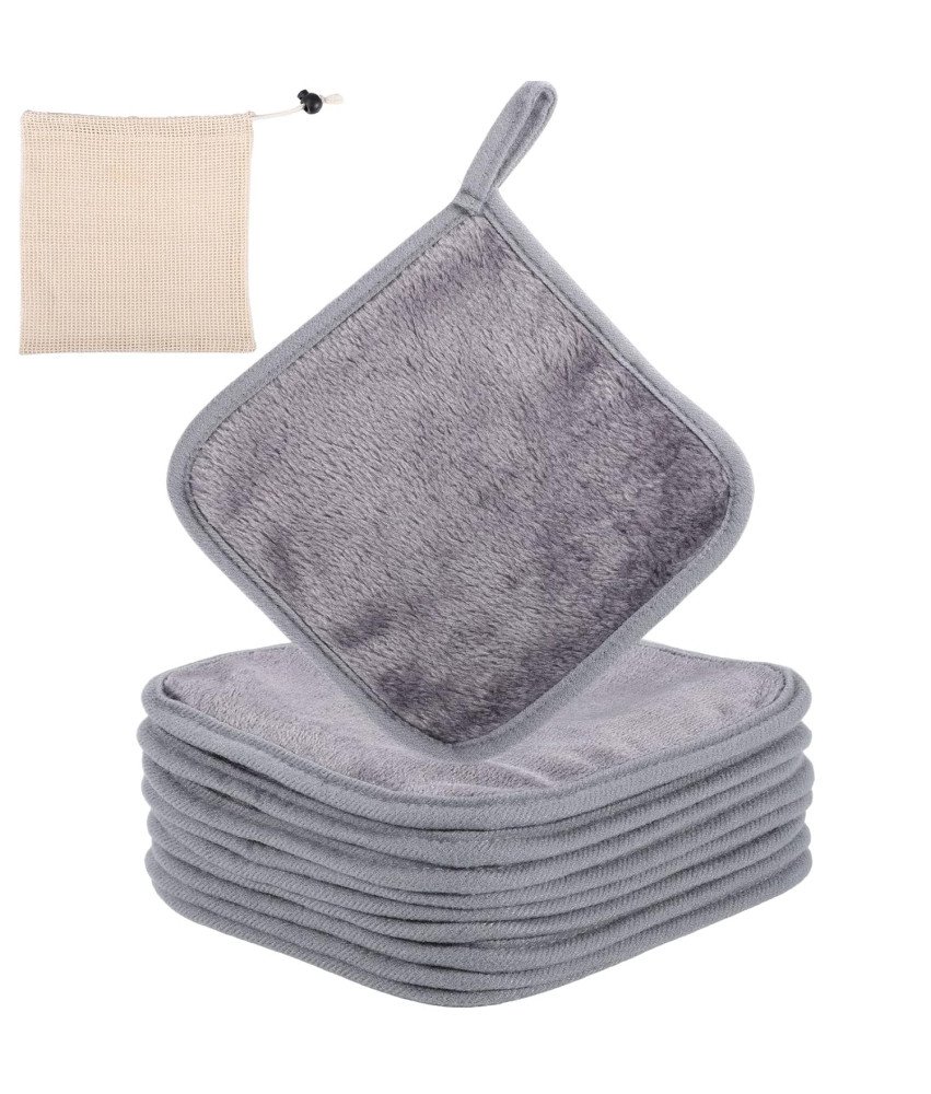 Zestaw Ściereczek do Demakijażu z Mikrofibry 9 sztuk 15 x 15 cm Szary