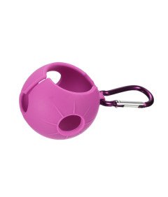 Czerwono-różowy Silikonowy Chwytak do Piłek Golfowych z Karabińczykiem