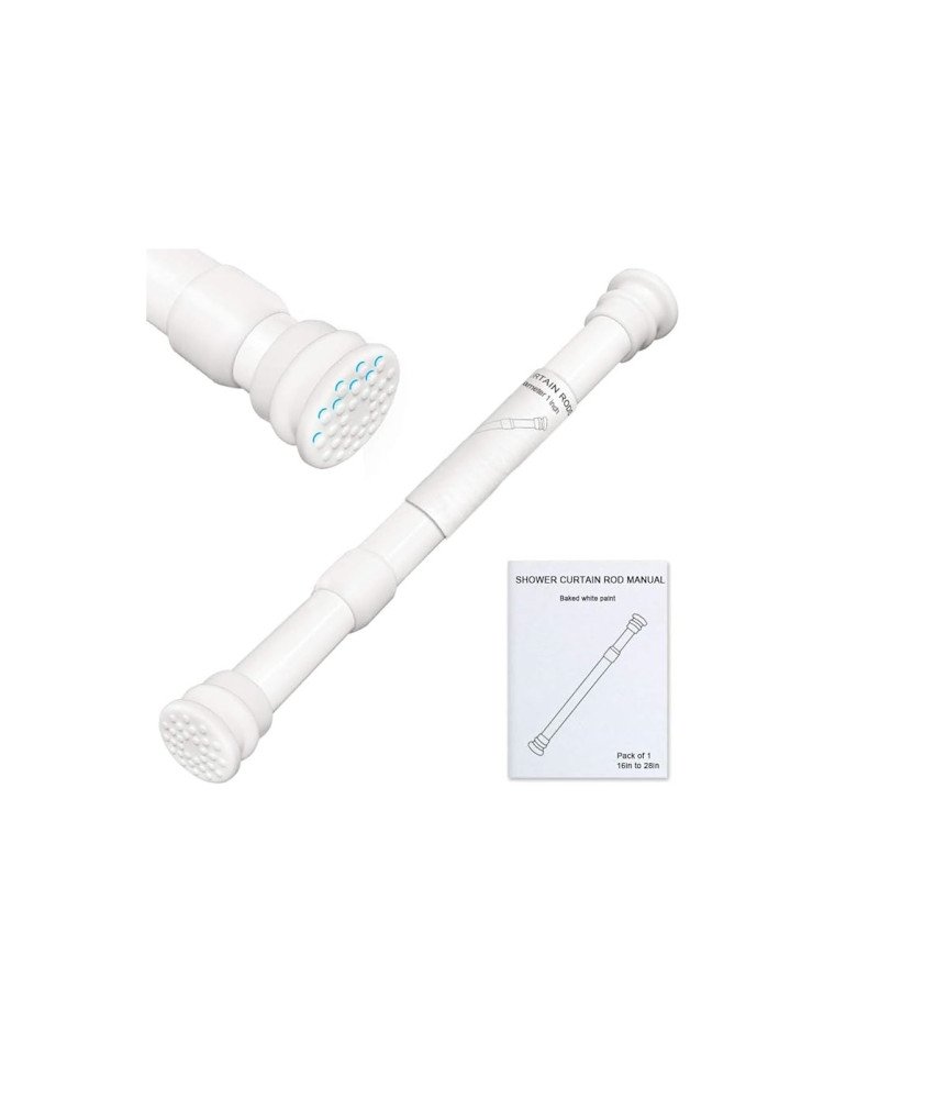 XIQIYY Regulowany Drążek Napinający Bez Wiercenia Biały 46-68 cm