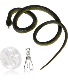 Gumowy Wąż na Sznurku z Klipsem Gumowa Zabawka 100 cm do Żartów Pranków