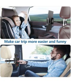 Giftorld Uchwyt Samochodowy na Tablet i Telefon Obrotowy 360°