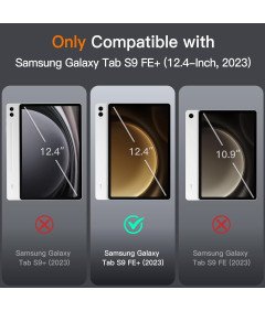 JETech Ohišje za Samsung Galaxy Tab S9 FE+ 12,4 palca, bež