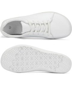 FUSHITON Unisex čipkaste superge bele velikosti 43