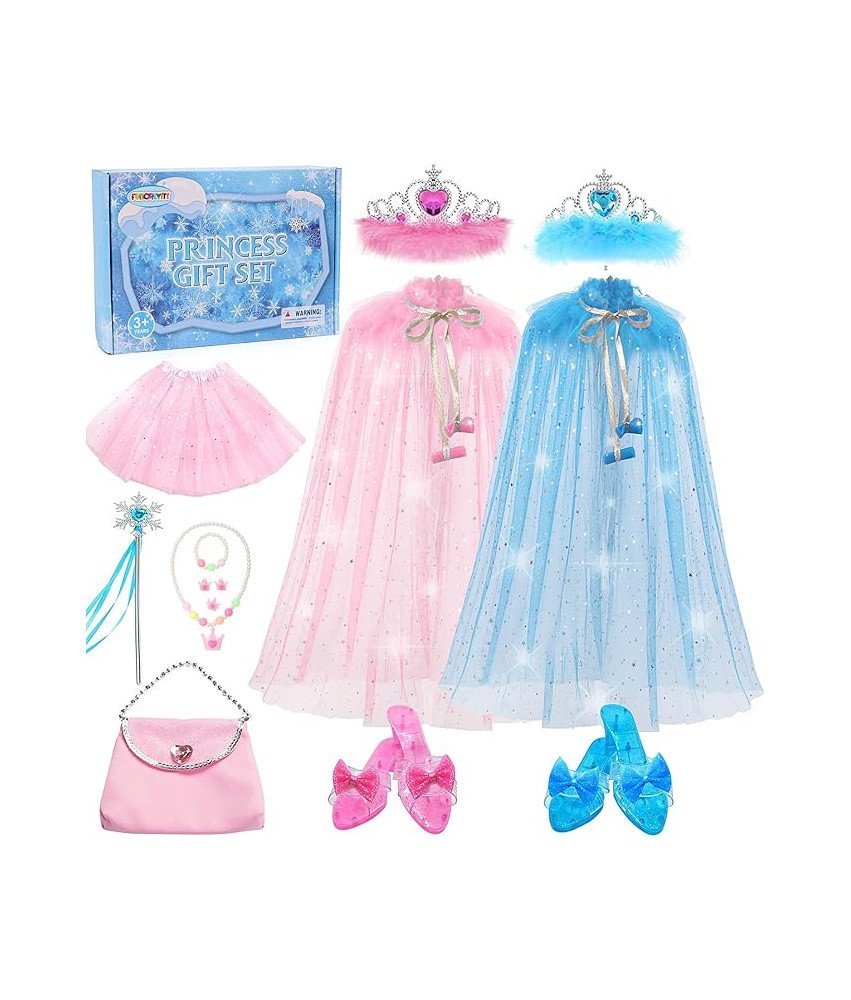 Zestaw Dwóch Kostiumów Księżniczek 3-6 lat Niebieski i Różowy