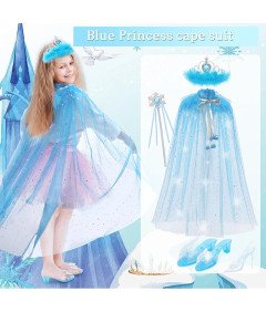 Zestaw Dwóch Kostiumów Księżniczek 3-6 lat Niebieski i Różowy