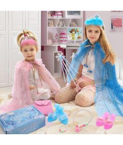 Zestaw Dwóch Kostiumów Księżniczek 3-6 lat Niebieski i Różowy