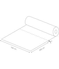 DreamRoots Vodoodporno platno z vzorcem v hiškah 160 cm x 200 cm