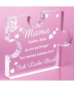 Darilo za materinski dan Gravirana akrilna oblika puzzle dekoracije