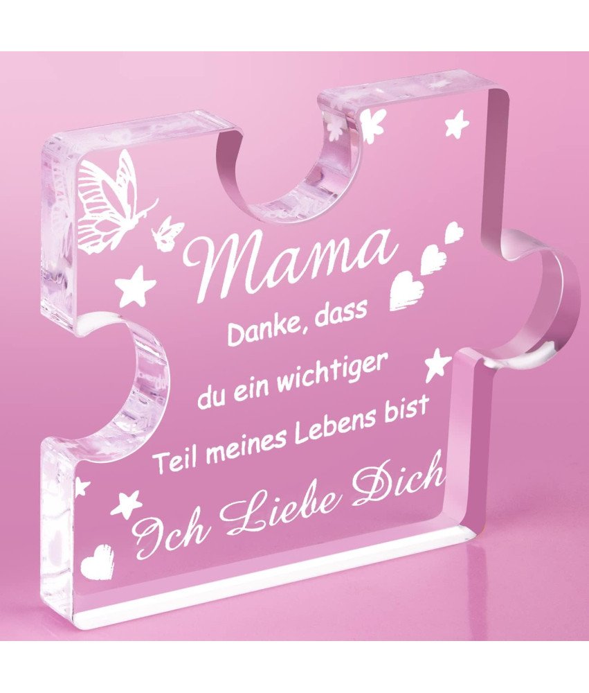 Darilo za materinski dan Gravirana akrilna oblika puzzle dekoracije
