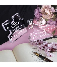 Darilo za materinski dan Gravirana akrilna oblika puzzle dekoracije