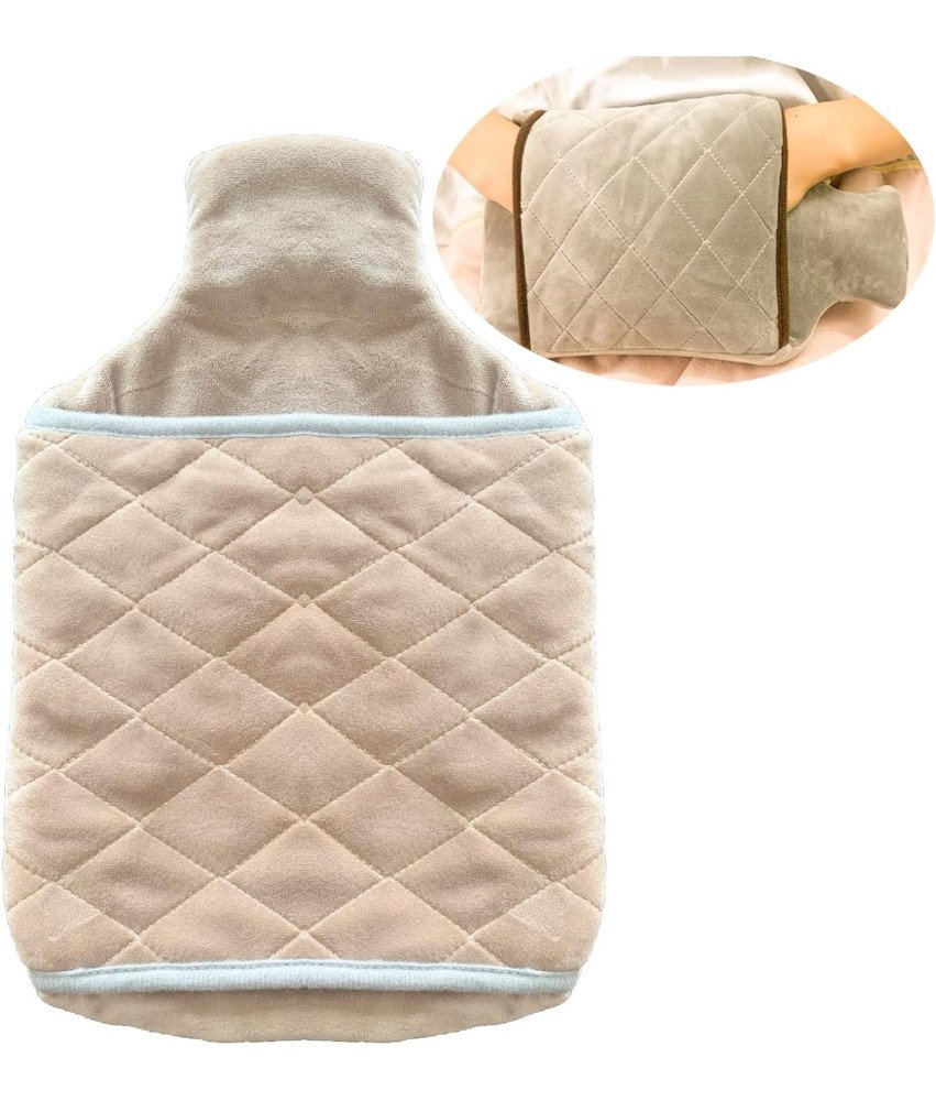 Keelyy Pokrowiec na Termofory 2L Puszysty Miękki Aksamitny Brązowy