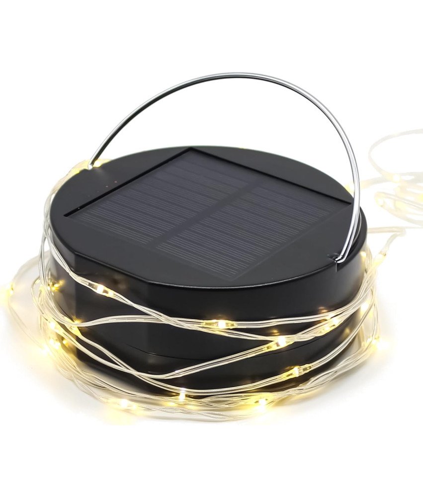 Lampa Kempingowa Solarna LED Wodoodporna 4000 mAh Czarna