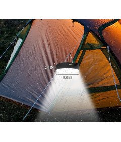 Lampa Kempingowa Solarna LED Wodoodporna 4000 mAh Czarna