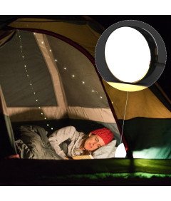 Lampa Kempingowa Solarna LED Wodoodporna 4000 mAh Czarna