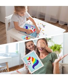 Funto Jednorożec Pompon Zestaw Artystyczny 1100 Pomponów i Płótno