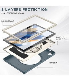 Etui do iPad Mini 4/5 z Podstawką i Obrotowym Uchwytem Niebieskie