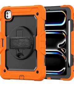 Etui do iPad Pro 12.9 Obrotowe 360 z Uchwytem i Podstawką Pomarańczowe