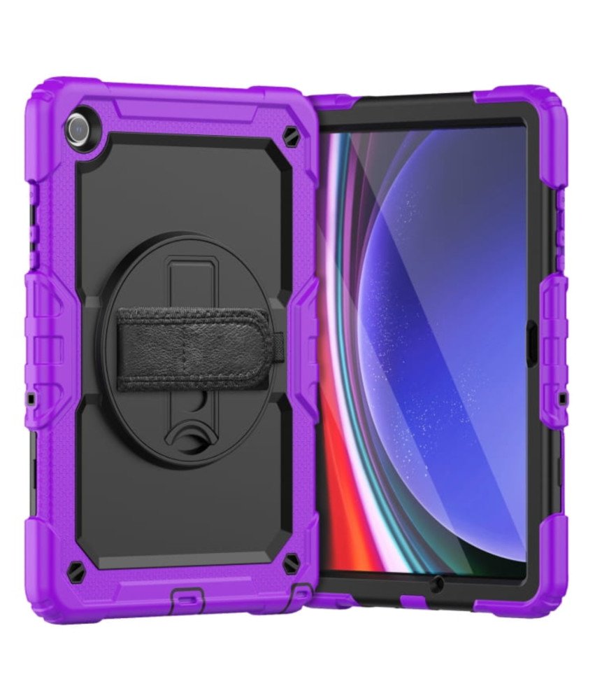 Oklepno ohišje z zaščito zaslona za Samsung Galaxy Tab A7 T500 Purple