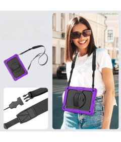 Oklepno ohišje z zaščito zaslona za Samsung Galaxy Tab A7 T500 Purple